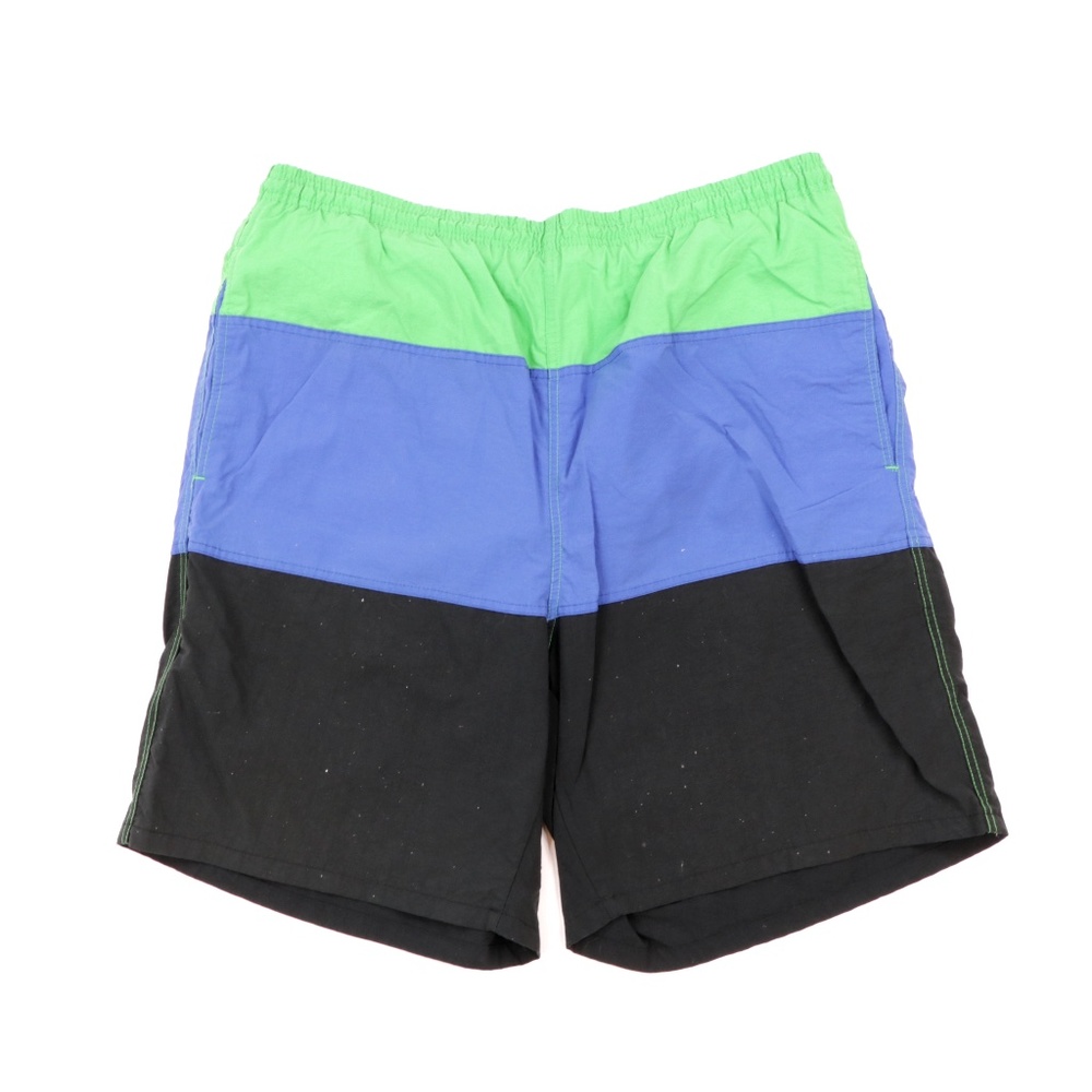 Vintage 90s Streetwear  Color block Swim Trunks